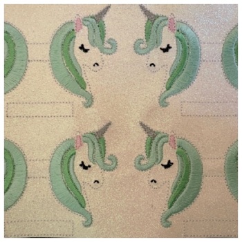 Unicorn tail bow parts green