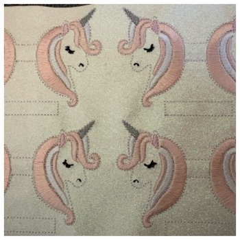 Unicorn tail bow parts peach
