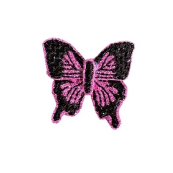 Mini butterfly Feltie pink glitter