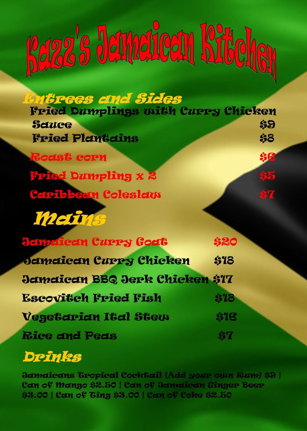 Jamaican Food and Takeaway Restaurant in Perth Jamaican Caribbean