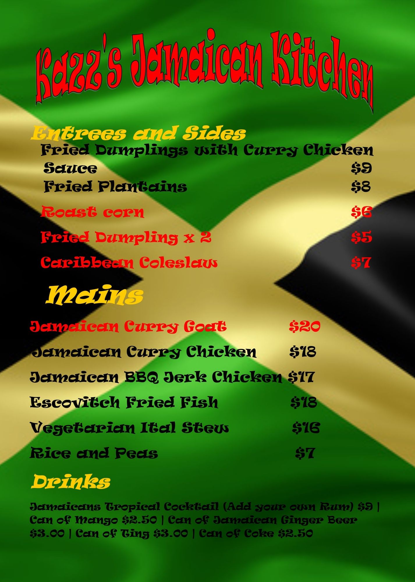 Jamaican Food and Takeaway Restaurant in Perth Jamaican Caribbean