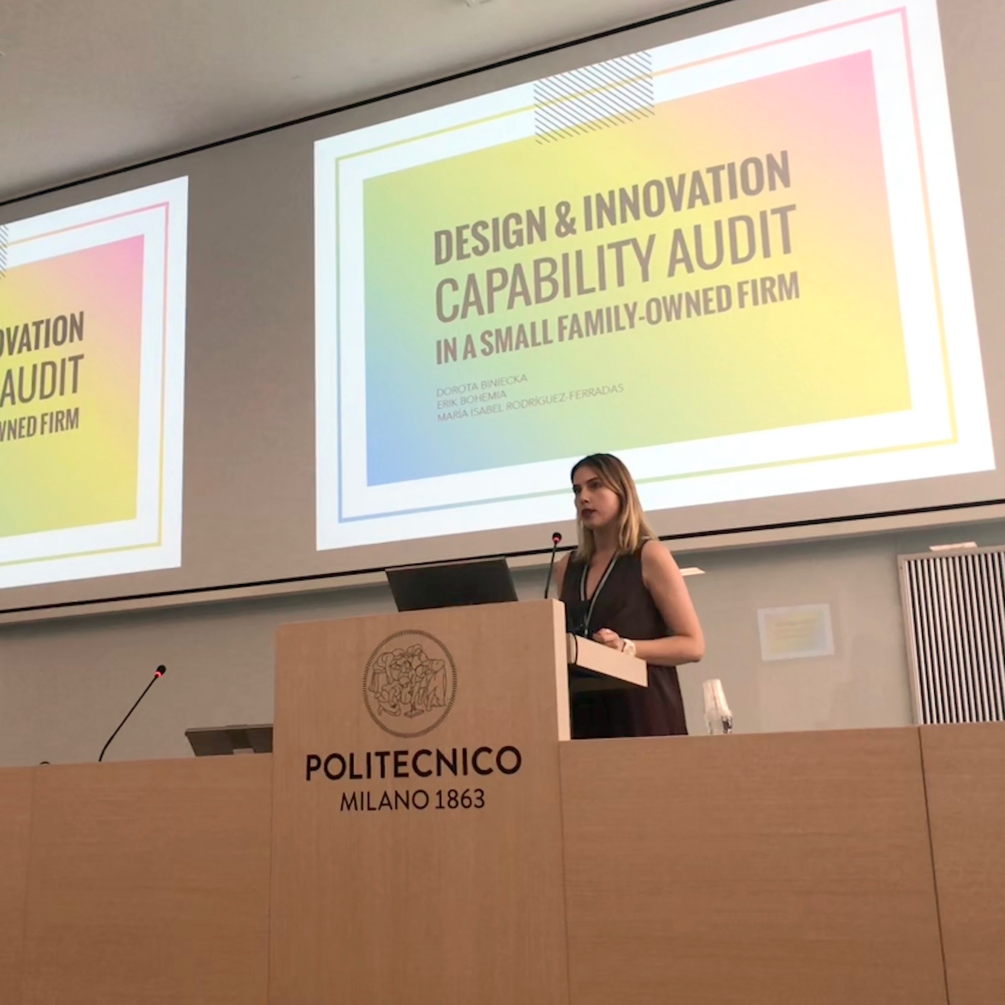 Design and Innovation Capability Audit  Presentation at R&D Management Conference at Politecnico di Milano in 2018