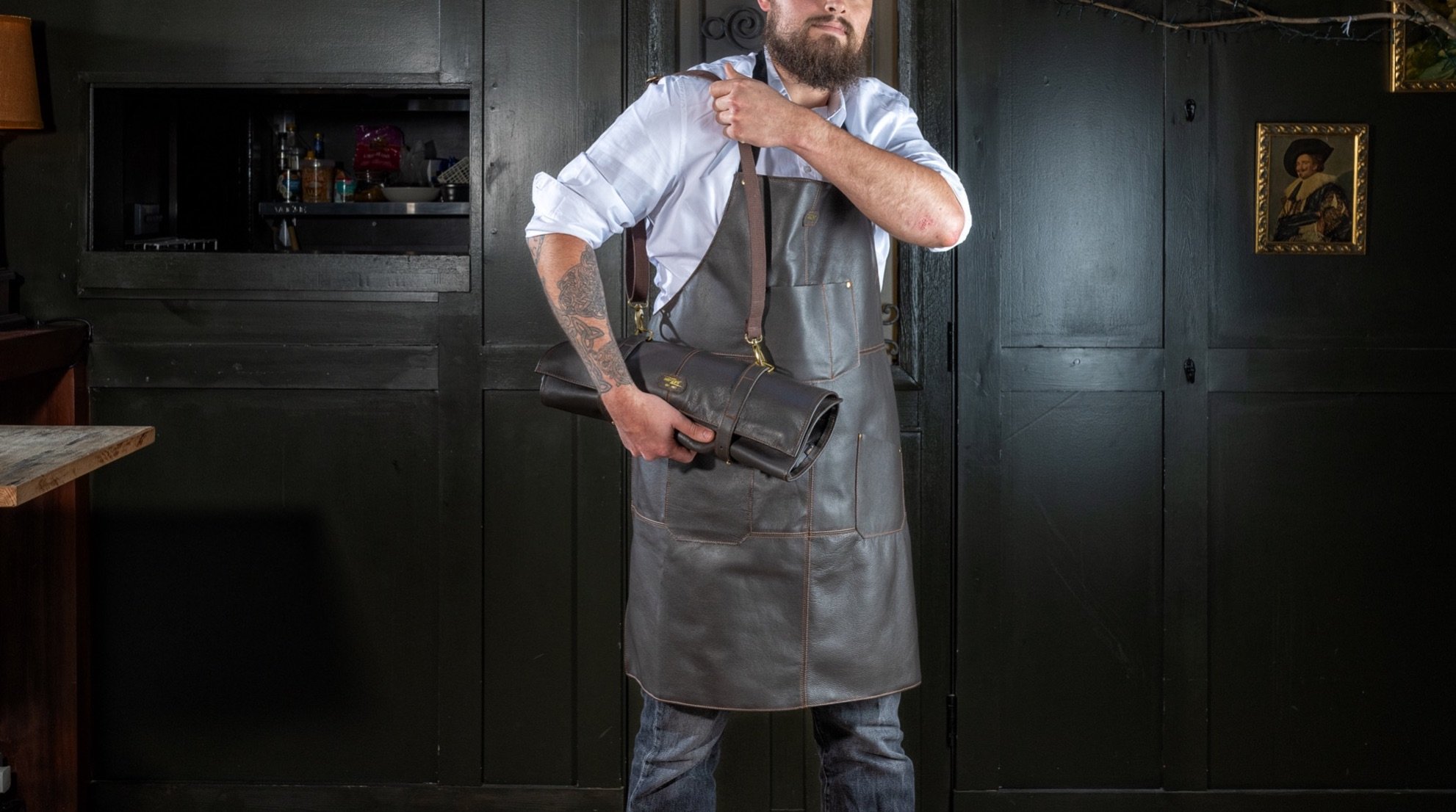 Bonzer Leather Roll and Apron