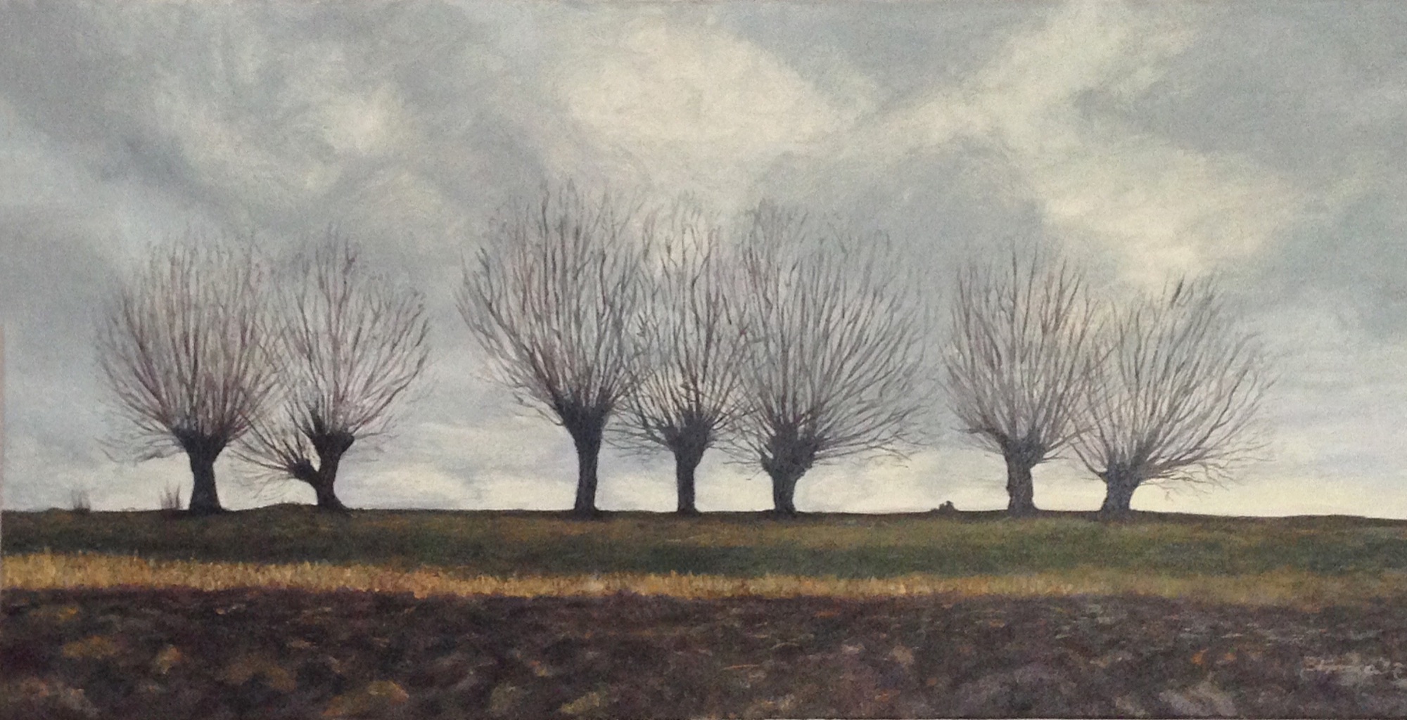 Willow Trees Landscape Painting