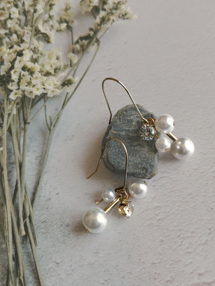 Mother of Pearl Multi Dropper Earrings