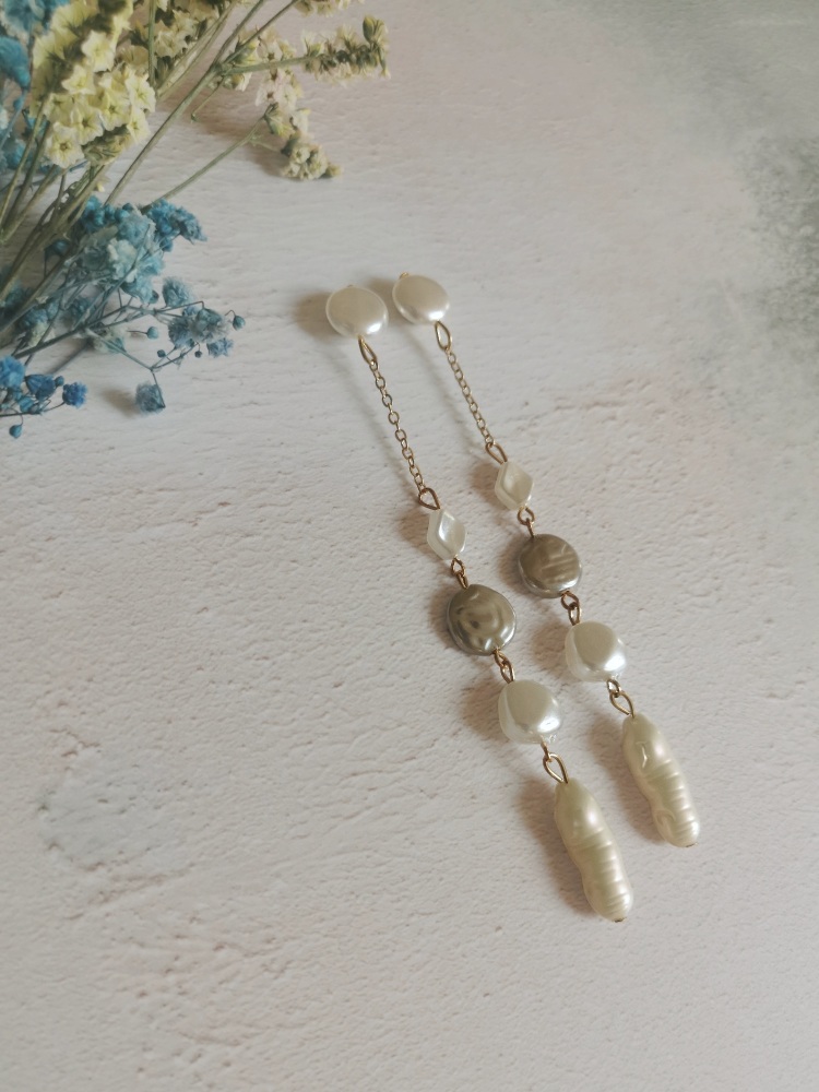Multi Drop Dangle Mother of Pearl Earrings