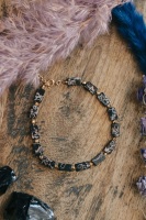 Black Emperor's Stone & Gold Tone Statement Bracelet
