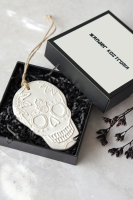 1pc Luxury Stoneware Cream Skull Tree Ornament Decoration in Gift Box
