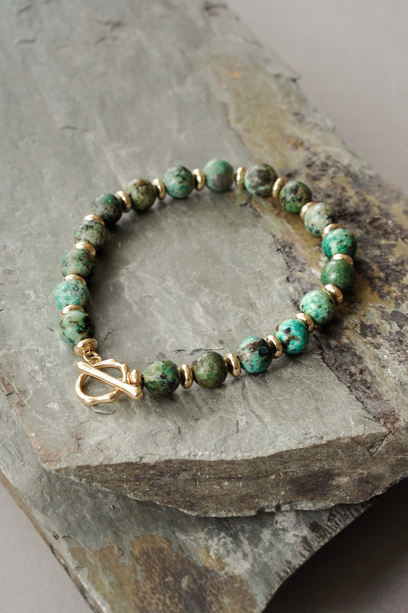 African Turquoise Bracelet by Xander Kostroma