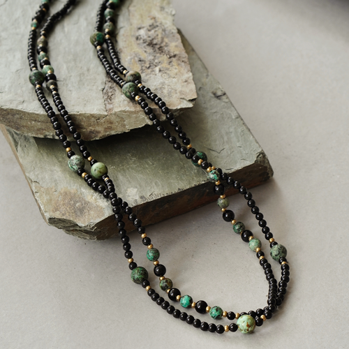 African Turquoise Necklace by Xander Kostroma