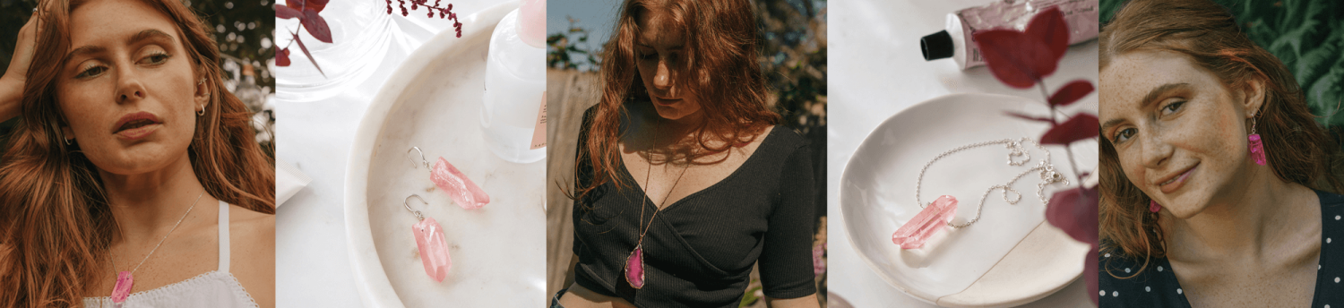 Shop All Pink Agate Crystal Jewellery by Xander Kostroma