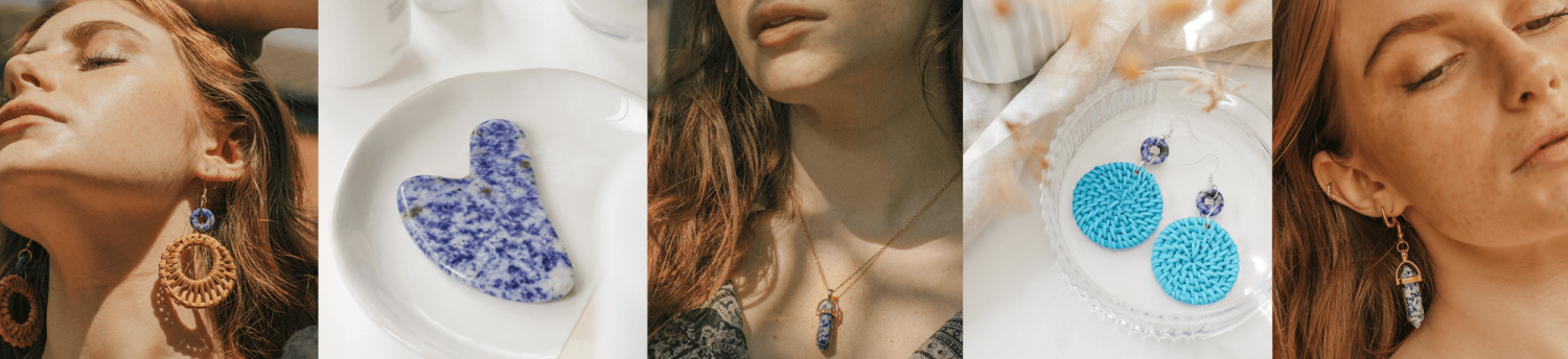 Shop All Blue Vein Stone Crystal Jewellery by Xander Kostroma