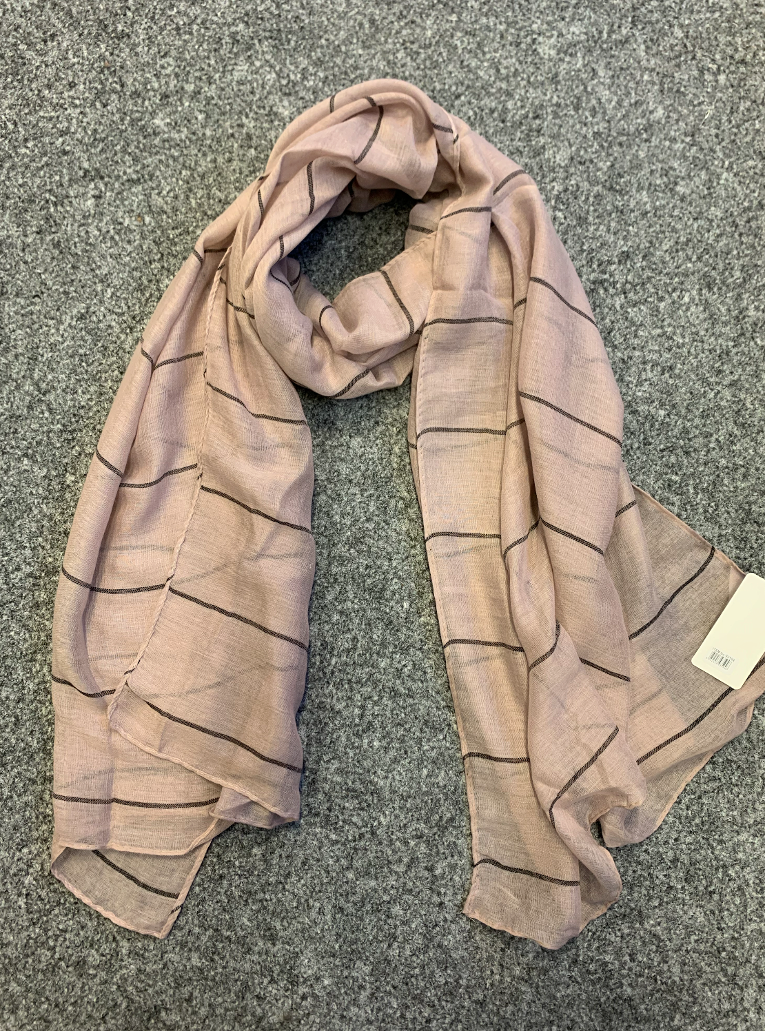 Intrigue Light Pink Stripe Scarf