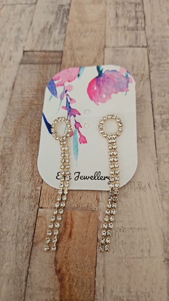 Emi Jewellery - Gold Tone Crystal Earrings