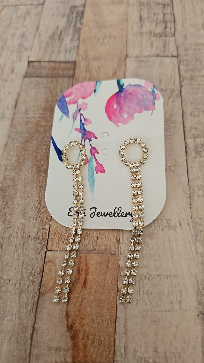 Emi Jewellery - Gold Tone Crystal Earrings