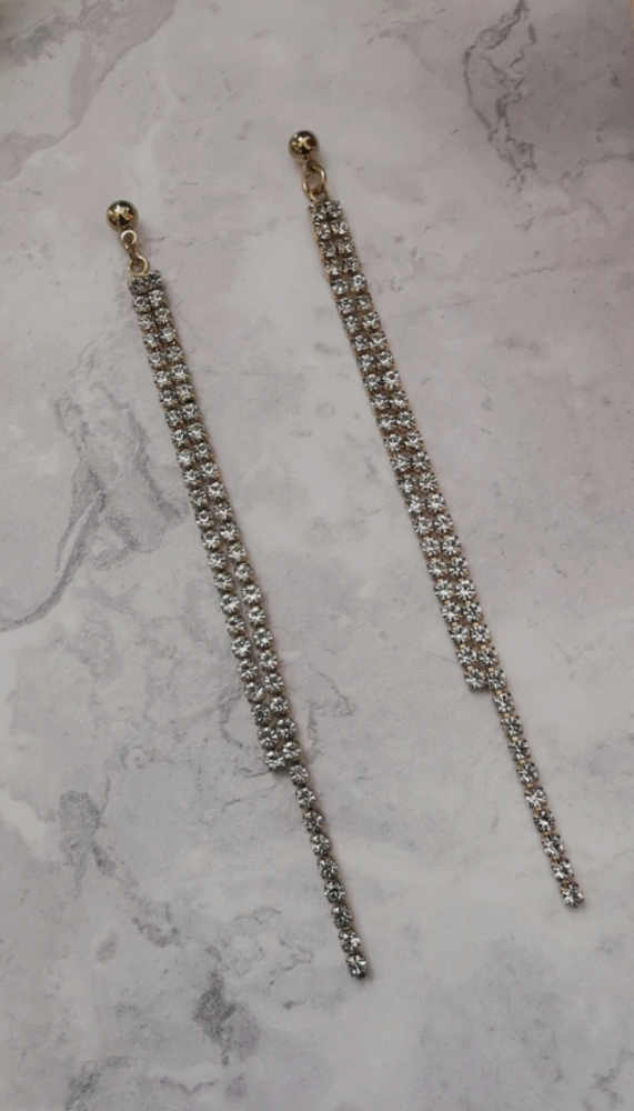 Emi Jewellery - Gold Tone Crystal Drop Earrings