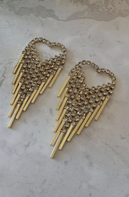 Emi Jewellery - Gold Tone Heart Earrings