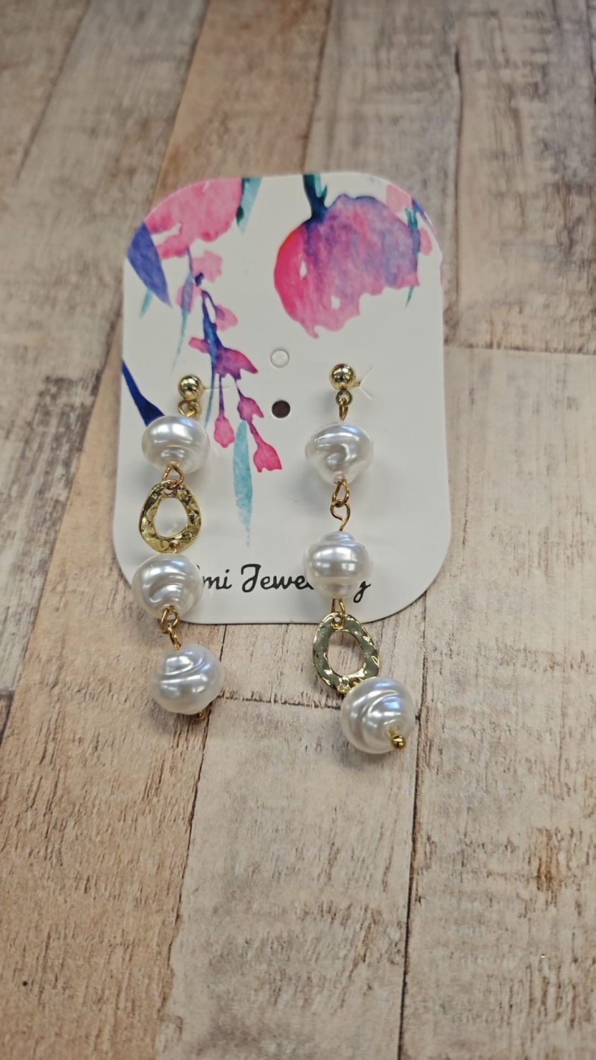 Emi Jewellery - Faux Mother of Pearl Drop Earrings