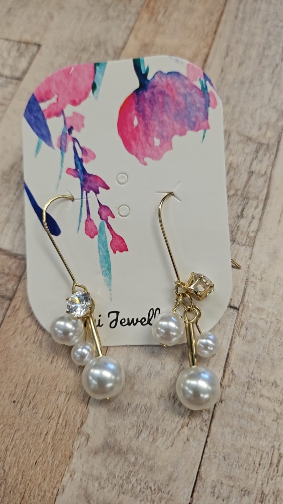 Emi Jewellery - Faux Mother of Pearl Dropper Earrings