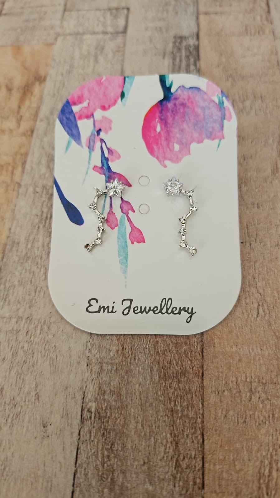 Emi Jewellery - Silver Crystal Ear Climbers