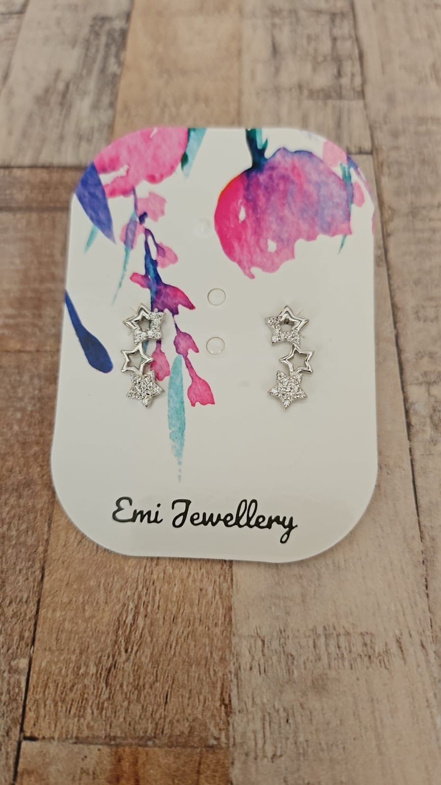 Emi Jewellery - 925 Sterling Silver Crystal Star Ear Climbers
