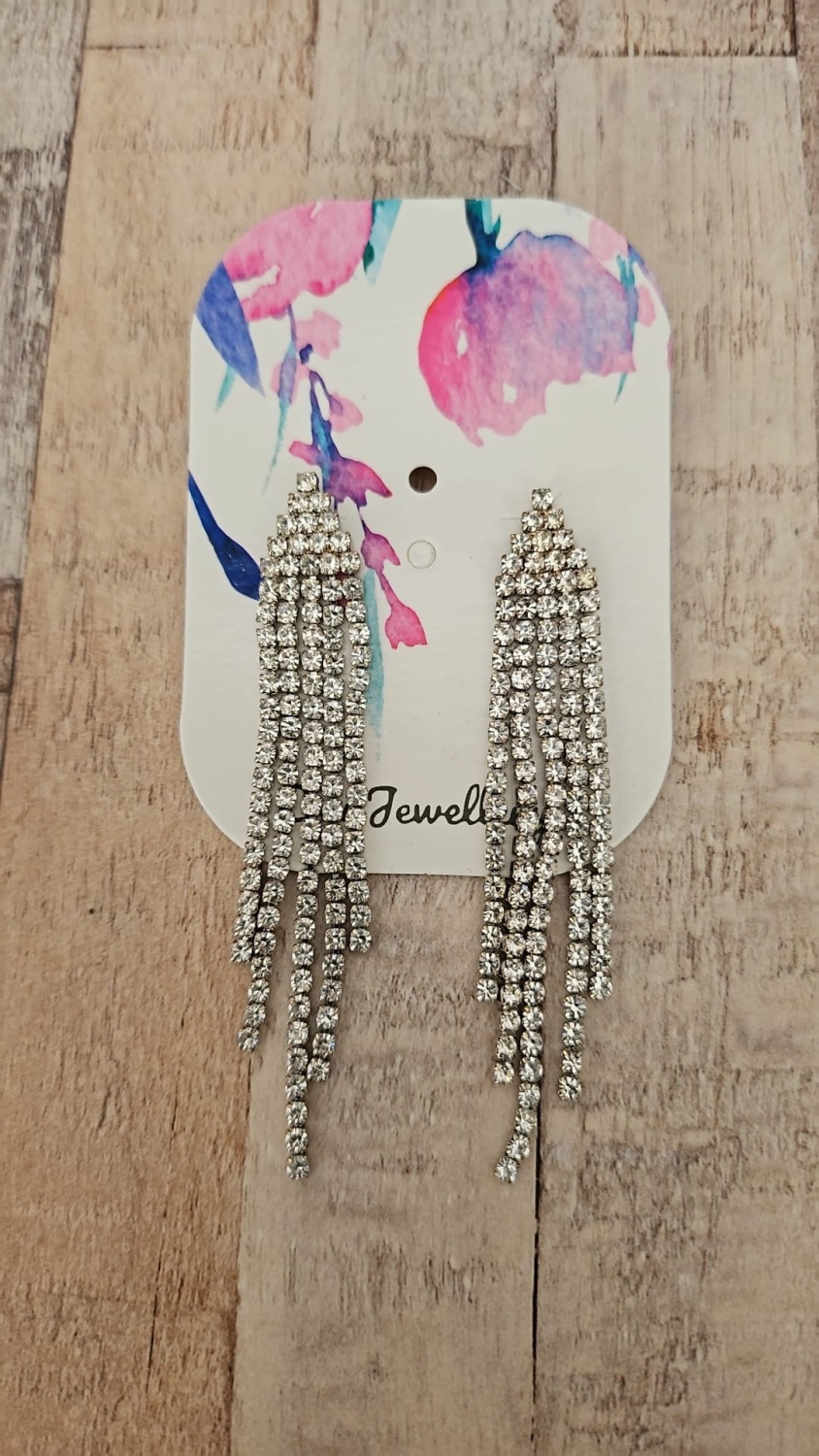 Emi Jewellery - 925 Sterling Crystal Triangle Crystal Earrings