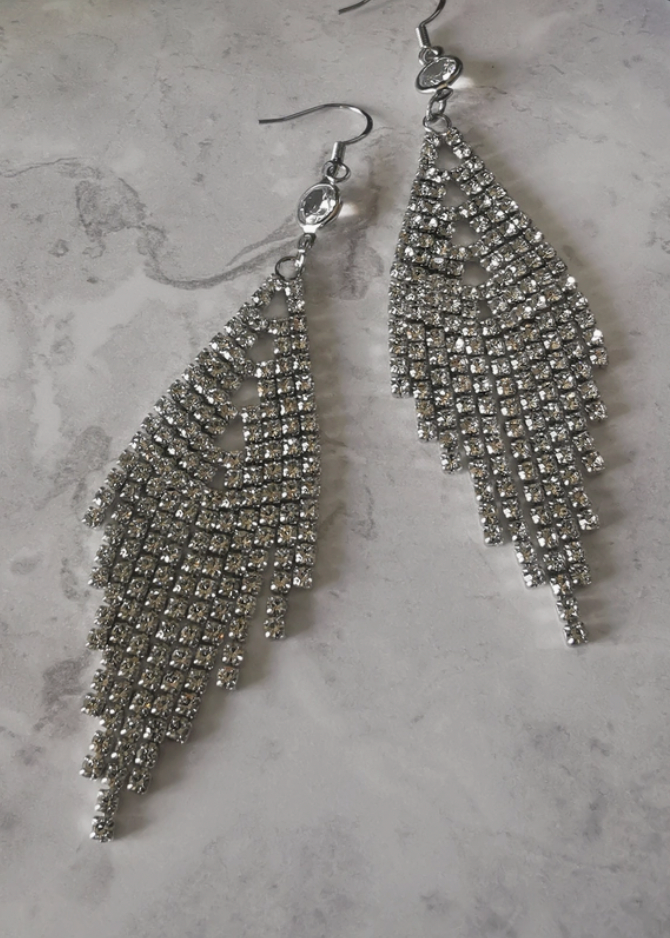 Emi Jewellery - 925 Sterling Crystal Architectural Earrings