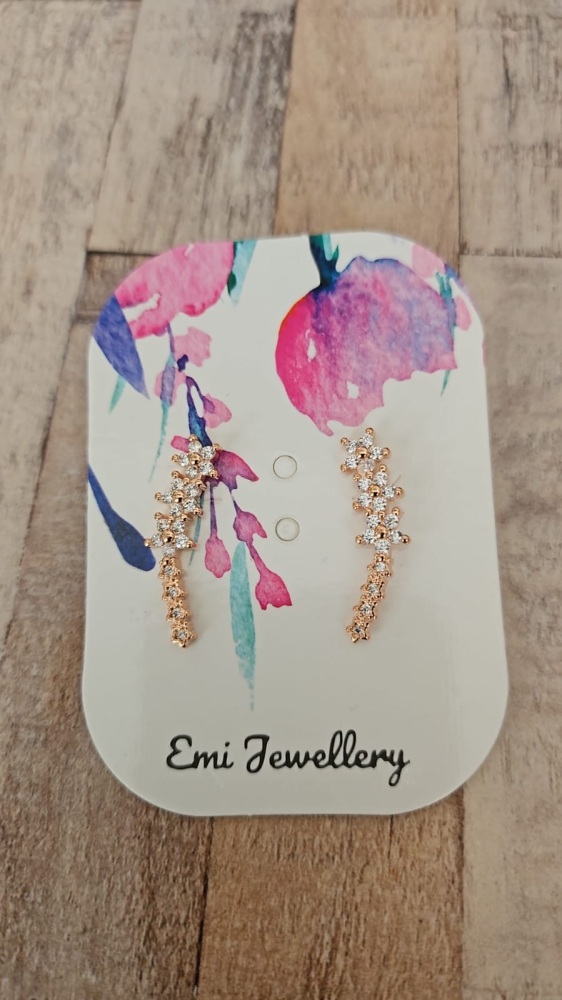 Emi Jewellery - Rose Gold Tone Star Ear Climbers