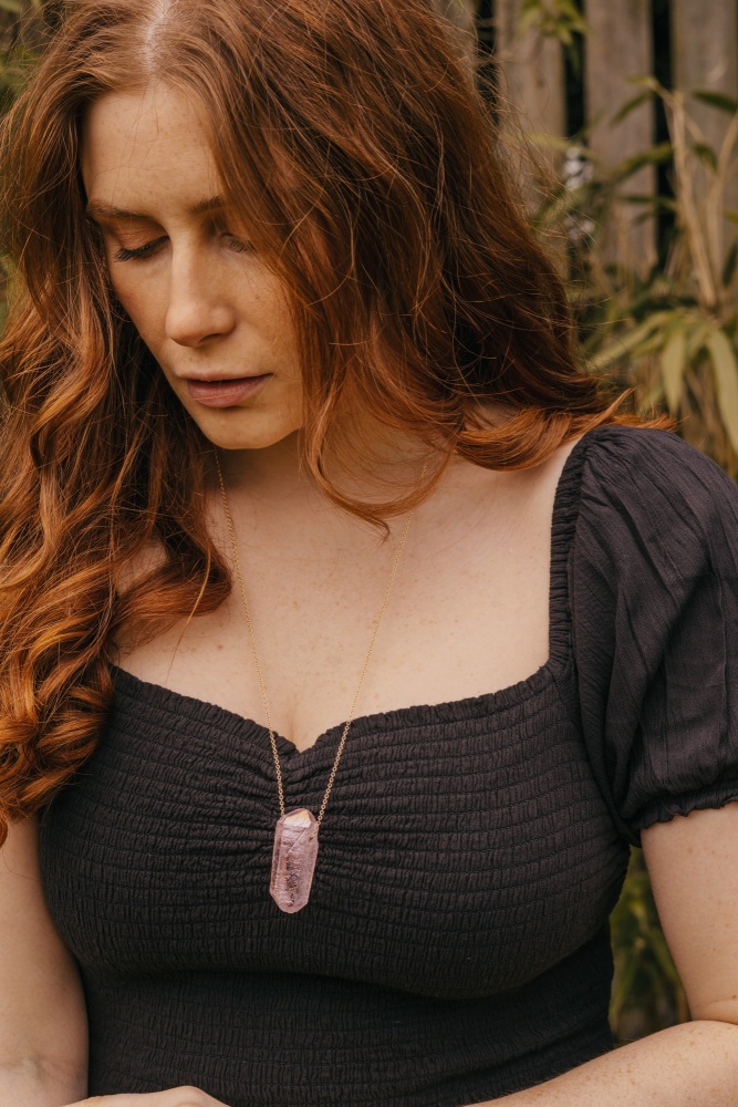 Soft Pink Agate Necklace