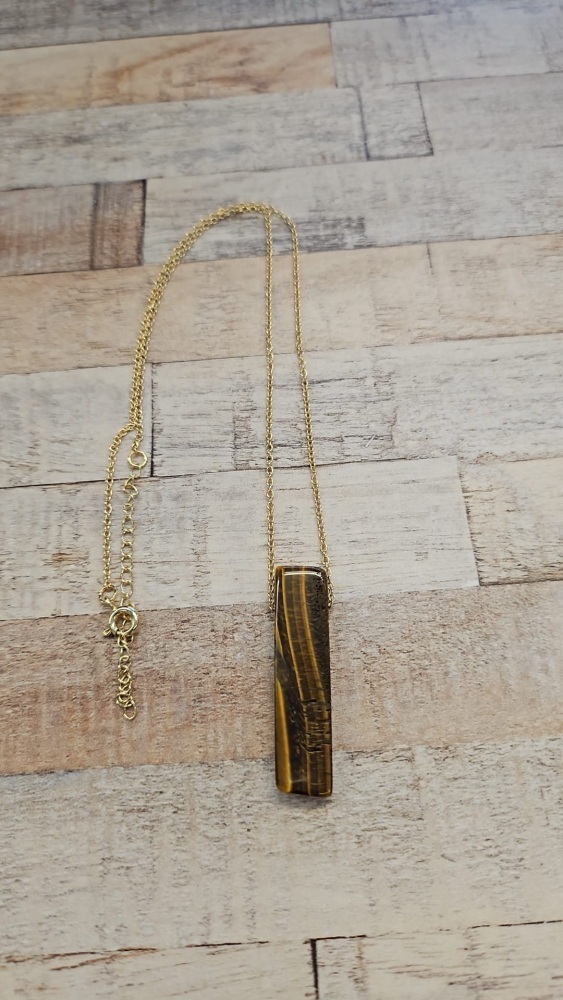 14ct Gold Plate & Tiger's Eye Necklace