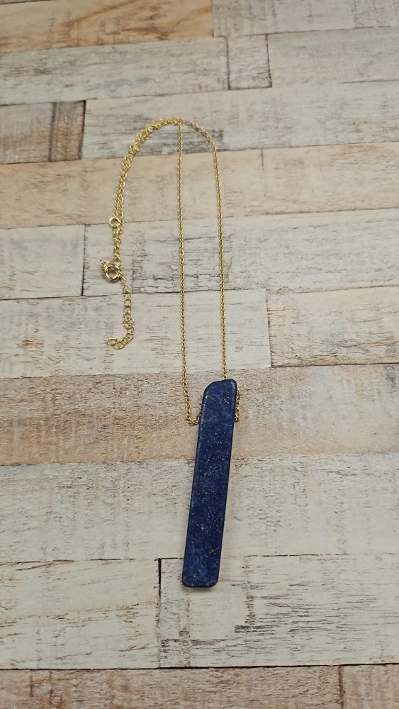 14ct Gold Plate & Lapis Lazuli Necklace