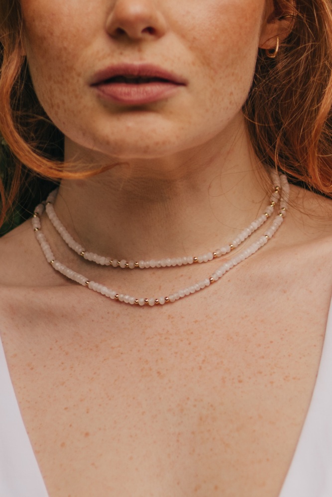 Quartz Double Layered Necklace