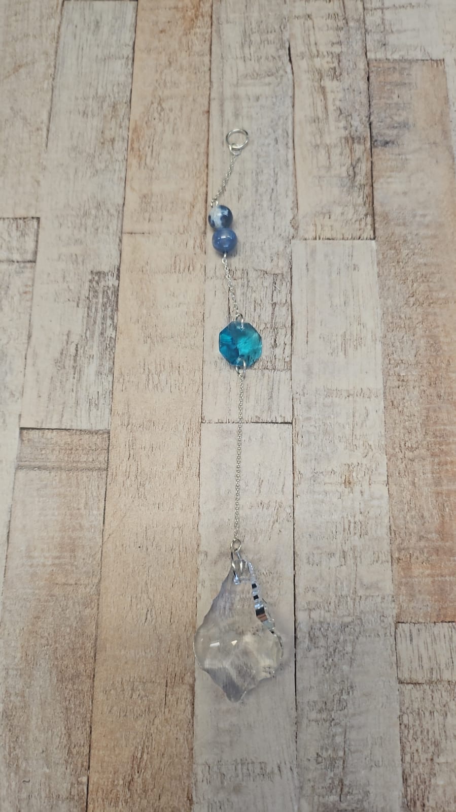 925 Sterling Silver & Blue Agate Mini Suncatcher