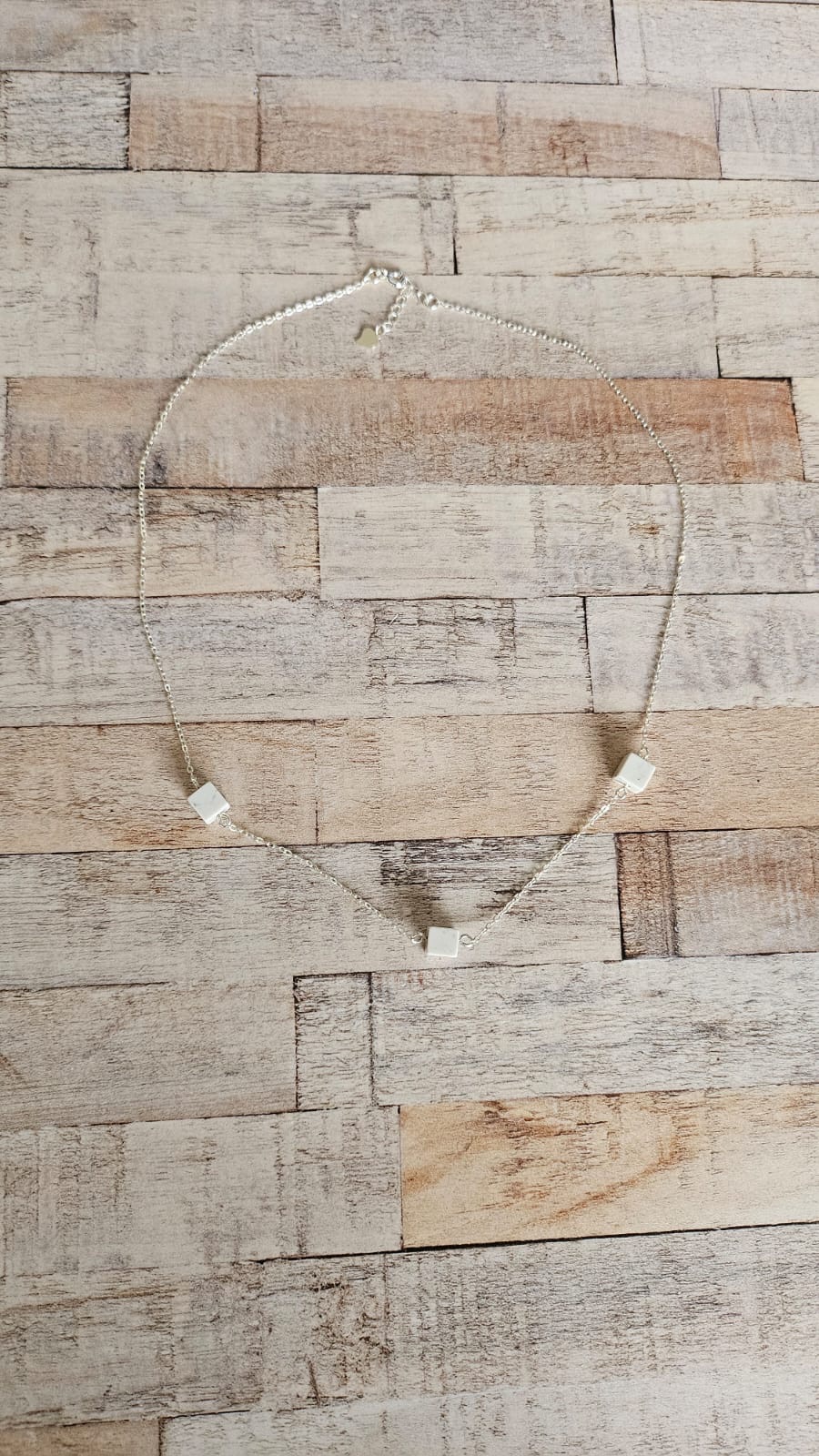 925 Sterling Silver & Howlite Necklace