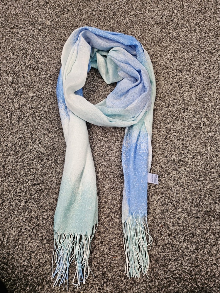 Intrigue Light Blue Winter Scarf