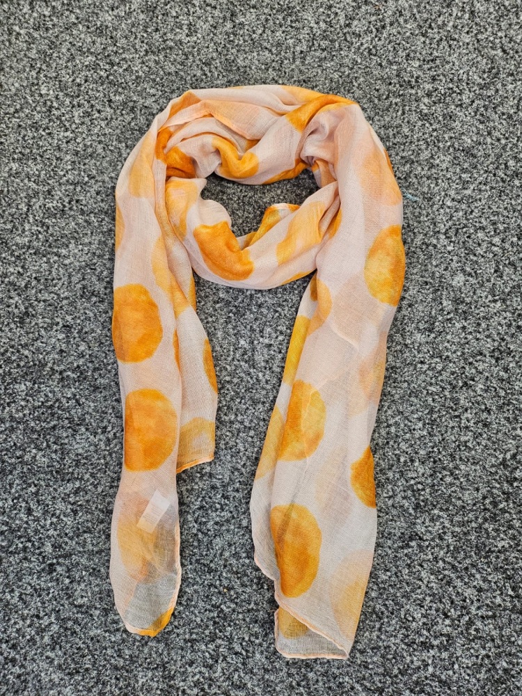 Intrigue Orange Spotty Scarf