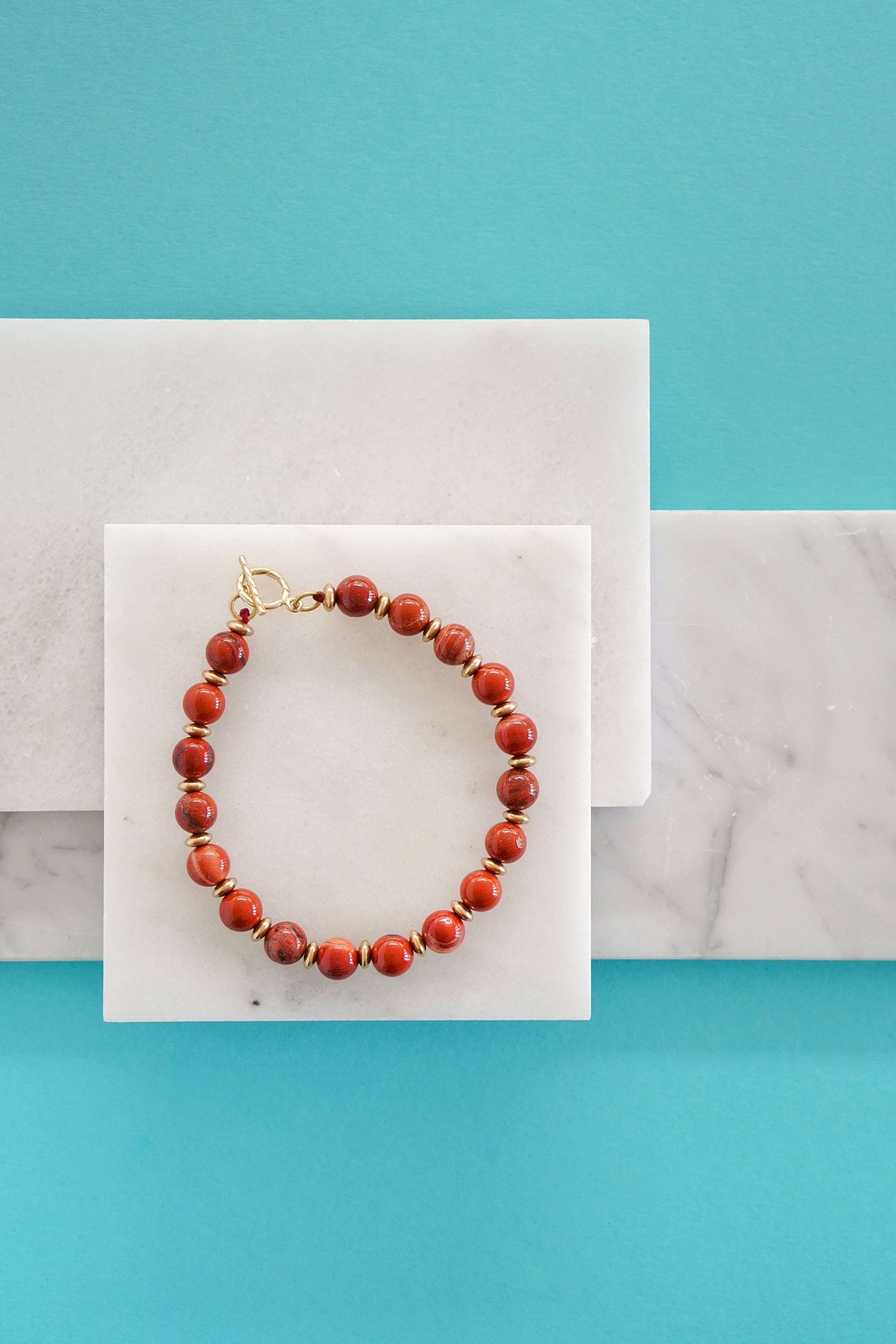 Mens Red Jasper Bracelet