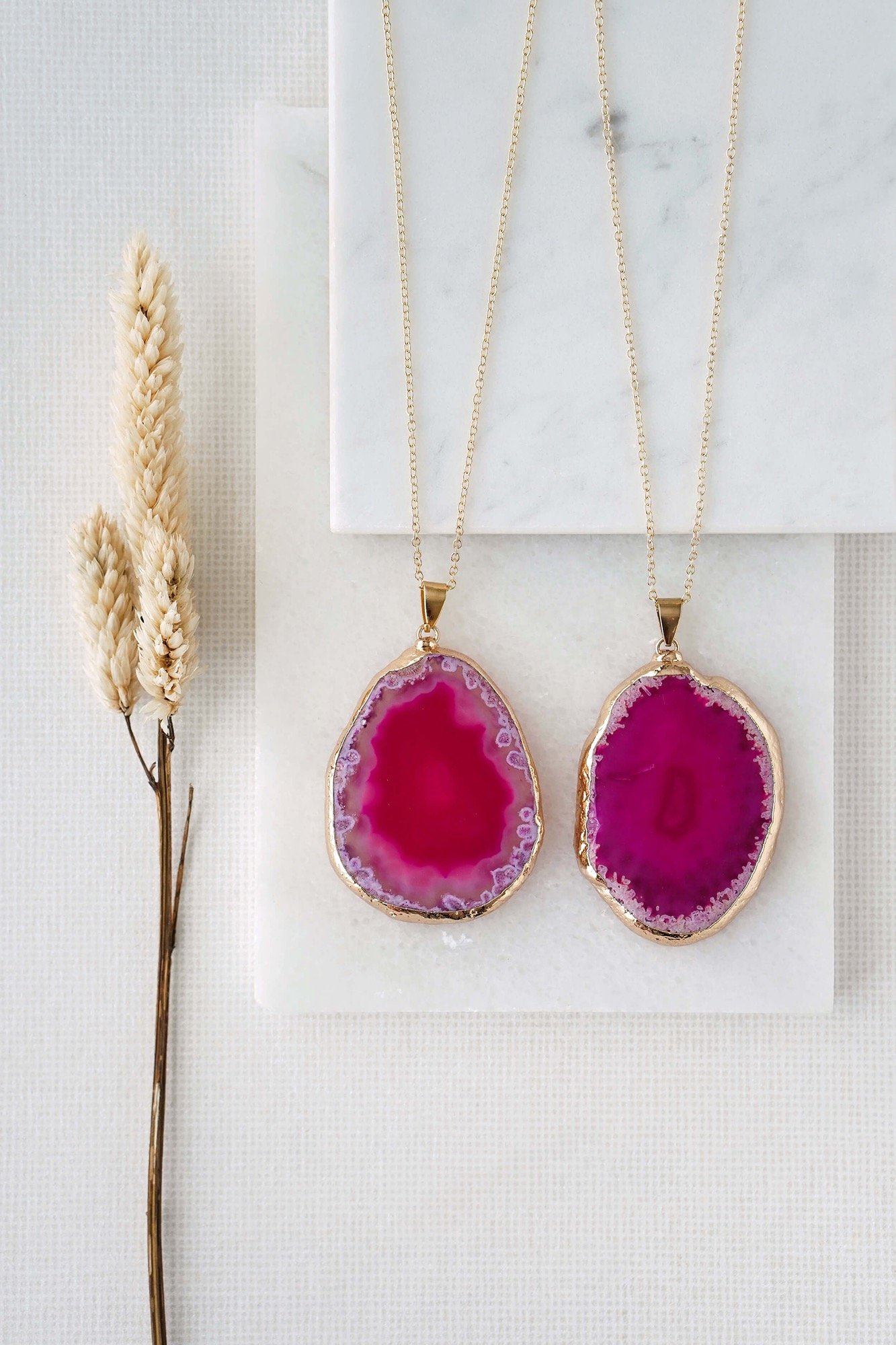 Shop Pink Agate Jewellery by Xander Kostroma