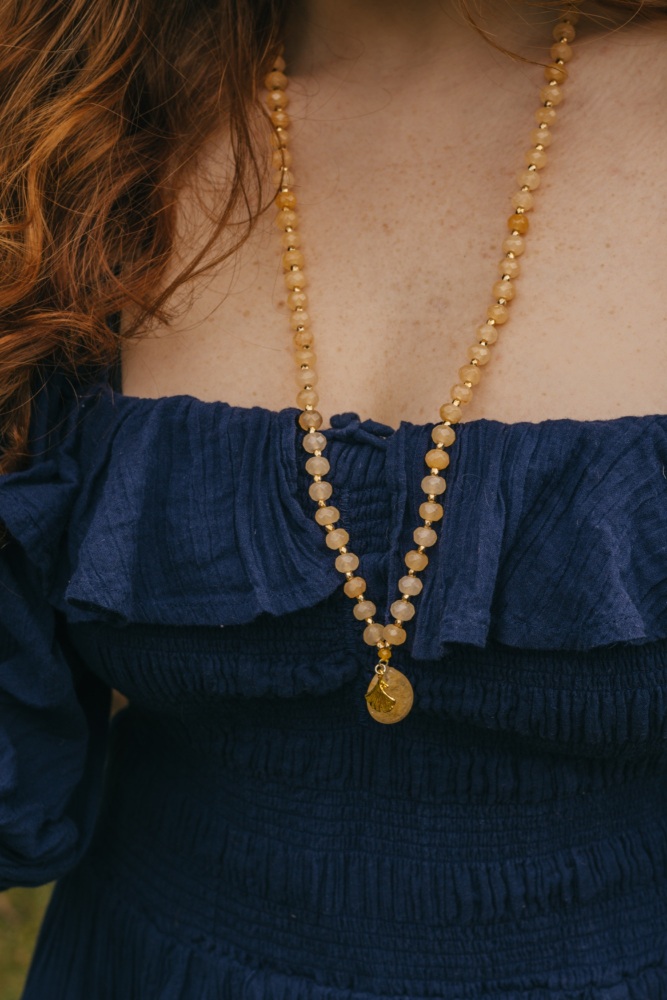 Yellow Jade Necklace