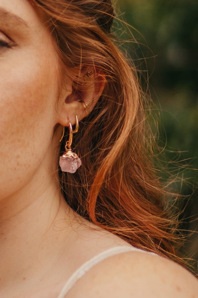 Rose Quartz Earrings