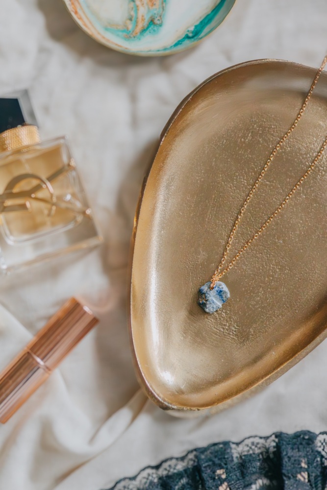 Lapis Lazuli Raw Crystal Pendant Necklace