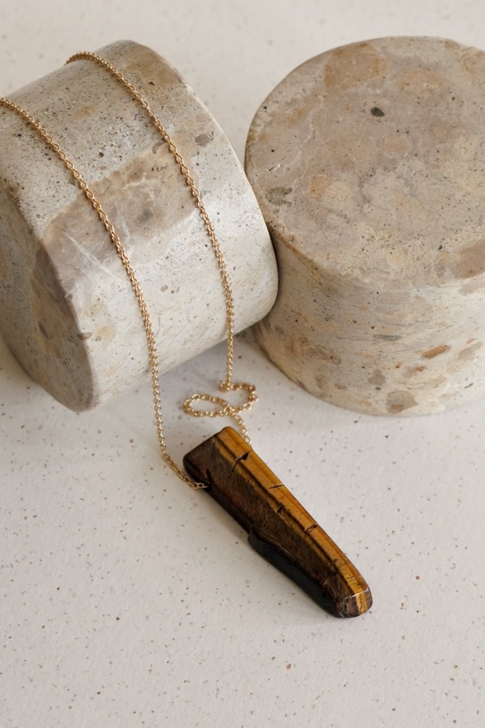 14ct Gold Plate & Tiger's Eye Necklace