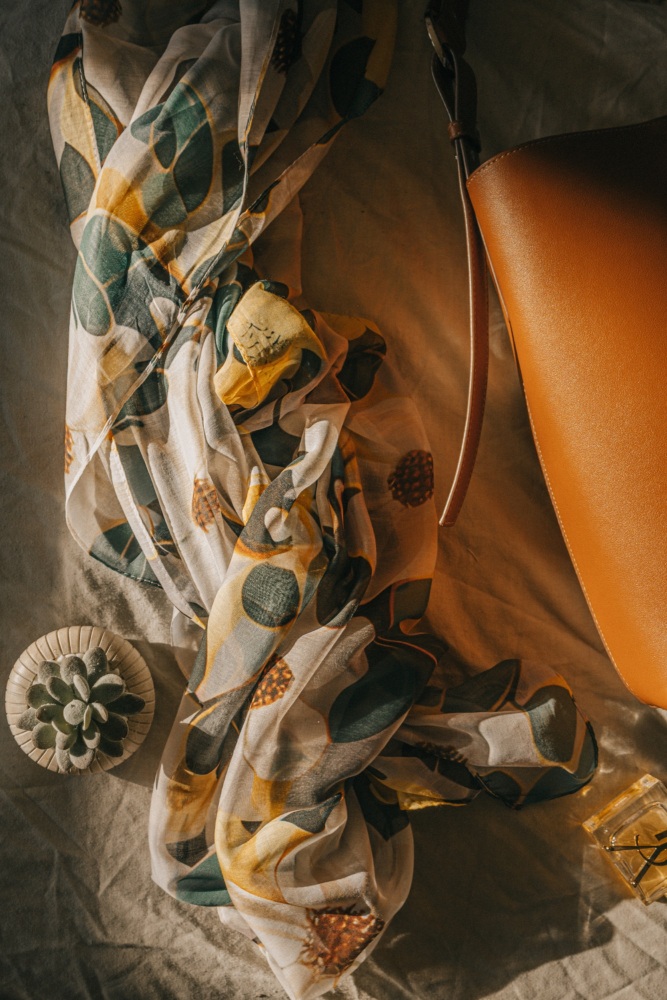 Vintage-Inspired Magnolia Flower Scarf