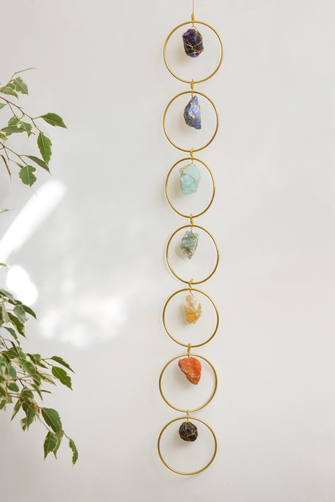 XXL Raw Crystal Handmade 7 Chakra Wall Hanging