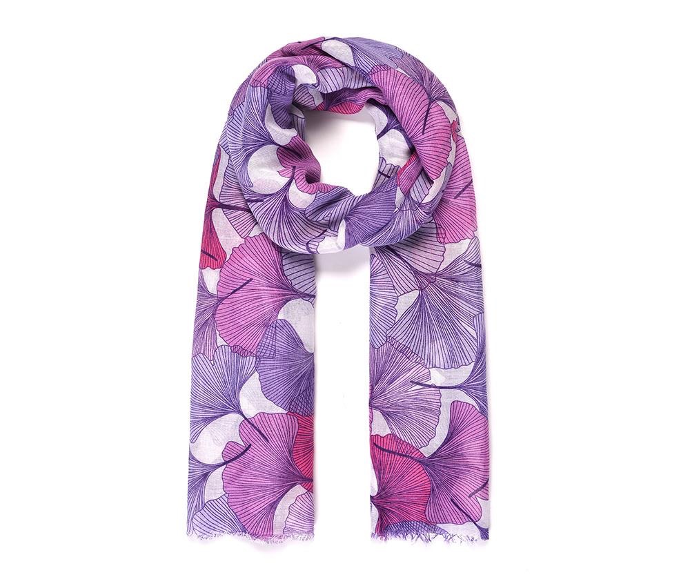 Pink Mix Ginkgo Leaf Pashmina Scarf