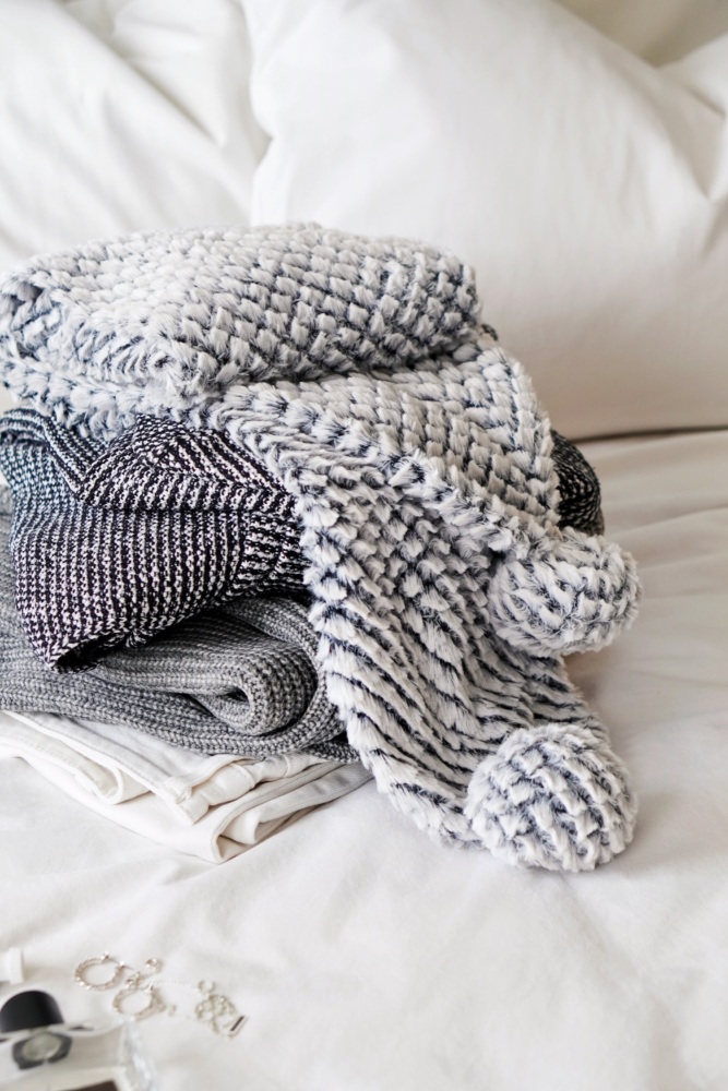 Arctic Fox Faux Fur Waffle Scarf