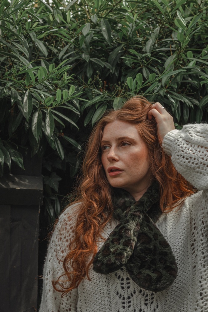 Forest Leopard Faux Fur Scarf