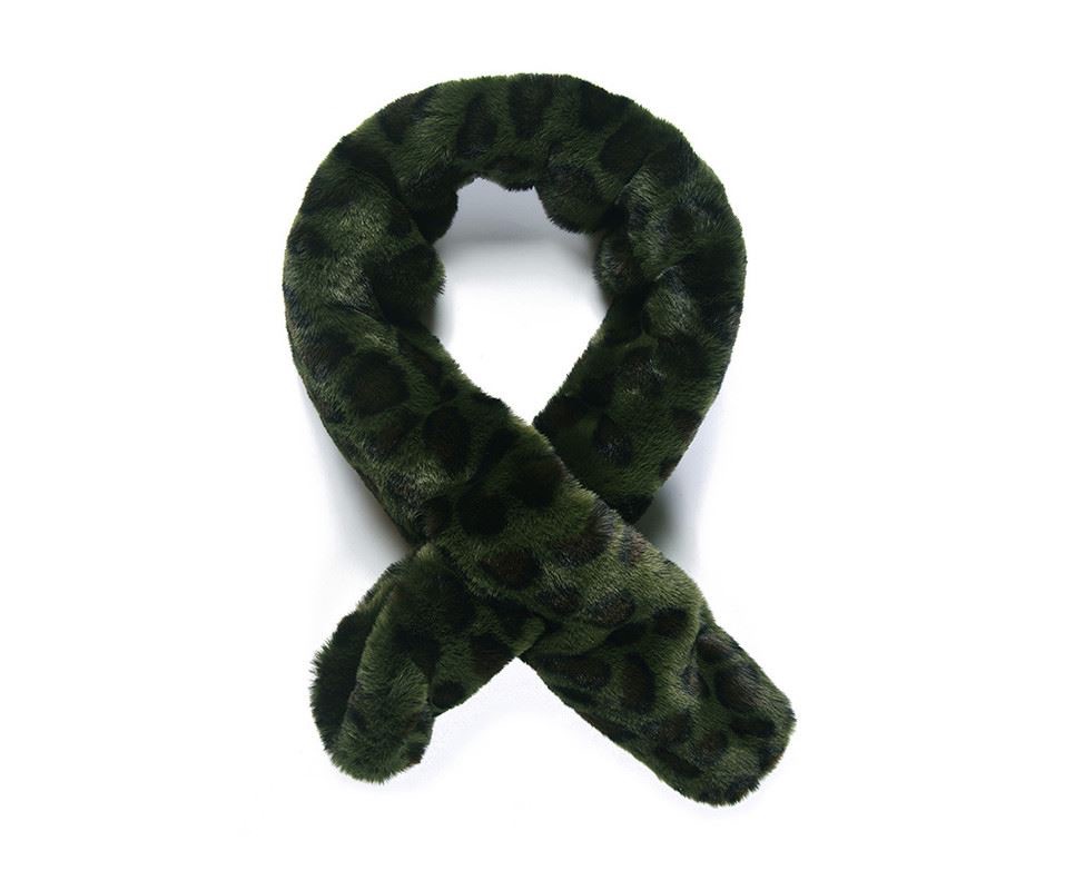 Forest Leopard Faux Fur Scarf