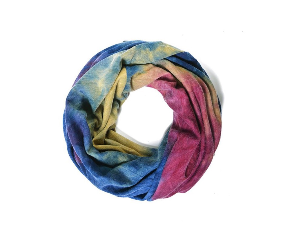 Multicoloured Tie Dye 2-in-1 Scarf/Hat Set
