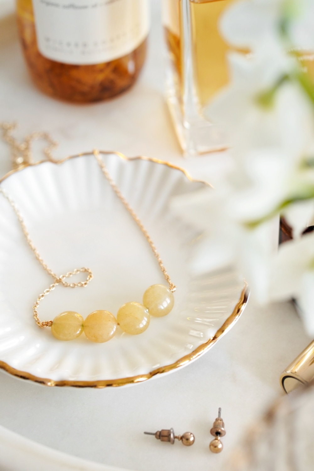 Orange Agate Statement Necklace